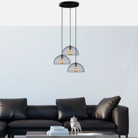 Candeeiro Telkure – Preto Antigo – 55 x 55 x 116 cm