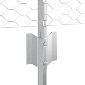 Postes de Cerca vidaXL 11 pcs U-Channel 60 cm Aço Galvanizado