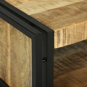 Mesa de Centro 90x50x38 cm Madeira Sólida Rústica