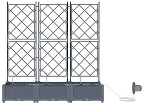 Jardineiras de Jardim 1 pc Cinzento-claro 120 x 40 x 126 cm