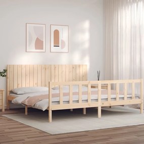 vidaXL Cama sem colchão 200x200 cm madeira de pinho maciça