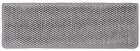 Tapetes escada adesivos aspeto sisal 30pcs 65x21x4 cm prateado