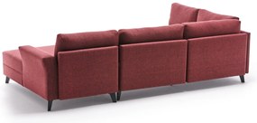 Sofá-Cama de Canto Eris – Vermelho Claret – 300x78x202 cm