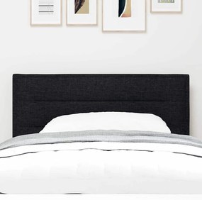Cabeceira vidaXL Design Linhas Preto 90 cm Tecido