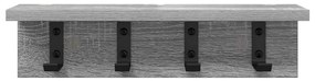 Cabideiro de Parede Sonoma cinzento 40 x 10.5 x 10.5 cm