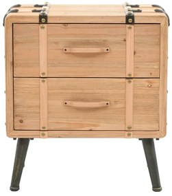 Mesa de cabeceira em madeira de abeto maciça 50x35x57 cm
