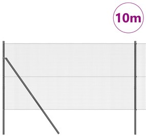 Conjunto de Postes de Cerca Cinza Conjunto de 2 Cinza Metal