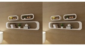 vidaXL Prateleiras de parede cubo 6 pcs branco