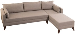 Sofá de Canto Bella – Creme – 275 cm x 85 cm x 165 cm