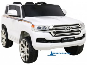 Carro eletrico crianças Toyota Land Cruiser 12V 2.4G Branco