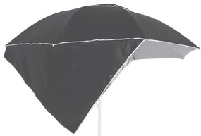Guarda-sol de praia com paredes laterais 215 cm antracite