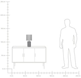Candeeiro de mesa em cerâmica cinzenta 43 cm IDER Beliani
