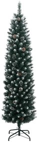 Árvore de Natal artificial fina com 300 luzes LED 210 cm