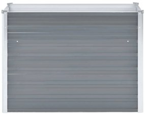 Canteiro elevado de jardim aço galvanizado 100x40x77cm cinzento