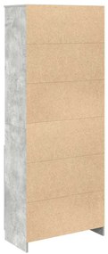 Armário alto 70x35x180 cm derivados de madeira cinza cimento
