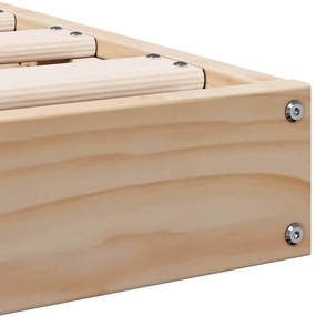 Estrutura de Cama de Piso vidaXL Branca 100x220 cm Madeira Sólida de P