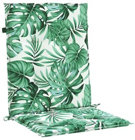 Almofadas de cadeira 2 pcs Padrão de folhas 100 x 50 x 3 cm