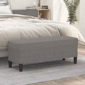 vidaXL Banco 100x35x41 cm tecido cinza-escuro