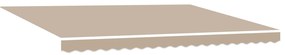 Toldo Retrátil Manual vidaXL Bege 450x350 cm