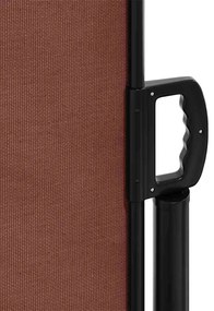 Toldo lateral retrátil 220x600 cm castanho