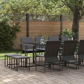 Conjunto de Jantar para Jardim vidaXL com 16 Peças e Almofadas em Aço