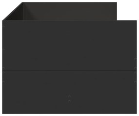Sofá-cama com gavetas sem colchão 75x190 cm preto
