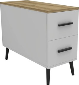 Mesa Lateral Island – Branco – 30 cm x 80 cm x 80 cm