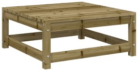 7 pcs conjunto sofás de jardim c/ almofadões pinho impregnado