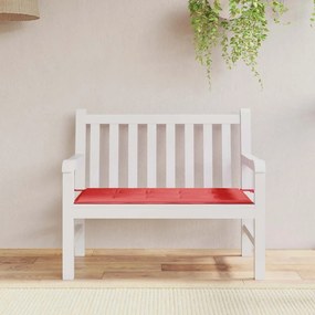 Almofadão p/ banco de jardim 120x50x4cm tecido oxford vermelho