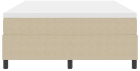Cama Box Spring com Colchão Verde Claro Cinza 140x200 cm Tecido de Cor