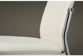 Cadeiras de jantar 2 pcs couro artificial branco