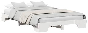 Cama Branca da 120x200 cm em Madeira de Pinho Sólida