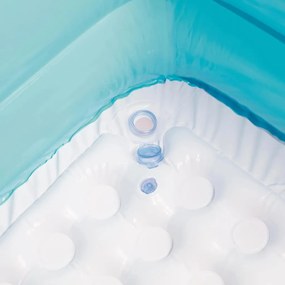 Piscina de brincar com toldo azul 140x140x114 cm 52192
