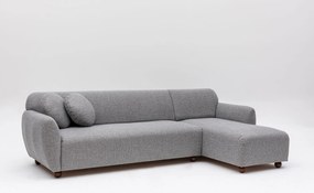 Sofá de Canto Eddy – Cinzento Claro – 273 x 162 cm