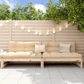 vidaXL Sofás de centro para jardim 2 pcs 120x80 cm pinho maciço