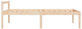 Cama para idosos 90x200 cm pinho maciço