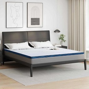 vidaXL Protetores de Colchão Branco e Azul 200 x 200 cm
