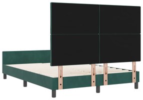 Cama vidaXL Verde Escuro 160x200 cm Veludo