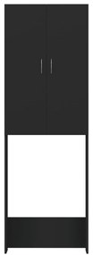 Armário máquina de lavar roupa 64x25,5x190 cm preto