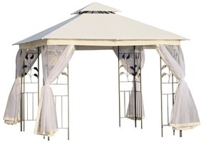 Grandes tendas ao ar livre com rede mosquiteira Gazebo elegante para jardim 3x3m