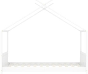 Estrutura de cama para crianças 70x140 cm pinho maciço branco