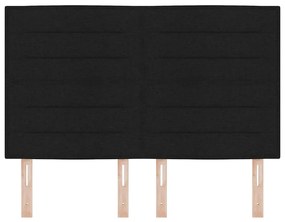 Cabeceira LED Design de Linhas Preta 80 cm Tecido
