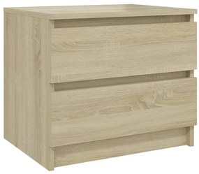 Mesas cabeceira 2 pcs derivados de madeira carvalho sonoma