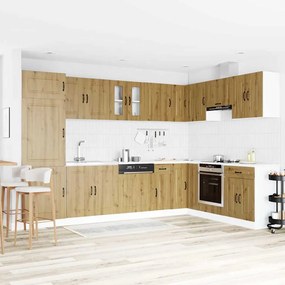 vidaXL Armário de Cozinha com porta 2 pcs Castanho 80 x 46 x 81.5 cm