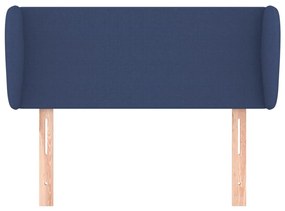 Cabeceira de cama c/ abas tecido 83x23x78/88 cm azul