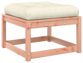 7 pcs conj. lounge jardim com almofadões madeira douglas maciça