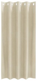 Cortinas Blackout vidaXL com Ilhós 2 pcs Veludo Creme