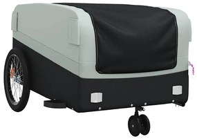 Reboque para bicicleta 45 kg ferro preto e cinza