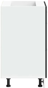 Armário base de cozinha “Lyon” preto madeira engenheirada