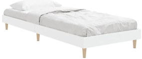 Estrutura de cama 75x190 cm derivados de madeira branco